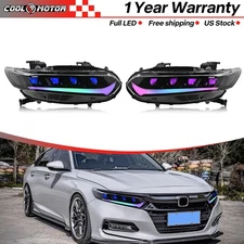 RGB Full LED Headlight For 2018-2022 Honda Accord Sedan Head Lamps Assembly RHLH