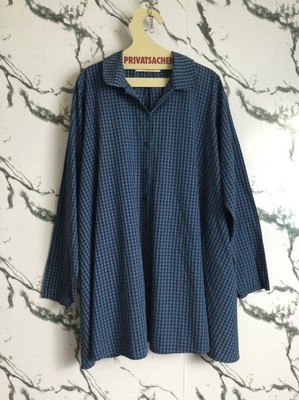 cocon.commerz PRIVATSACHEN UMGANZ Tunika aus VICHY-KARO in blau/schwarz Gr.  2