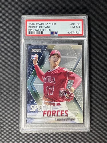 2018 STADIUM CLUB SPECIAL FORCES #SF-SO SHOHEI OHTANI Rookie PSA 8 