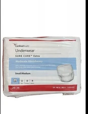 CARDINAL HEALTH SURE CARE PLUS PROTECTIVE UNDERWEAR SMALL/MEDIUM 80 CT BRAND NEW