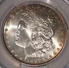 1887 Morgan Dollar, CACG MS65