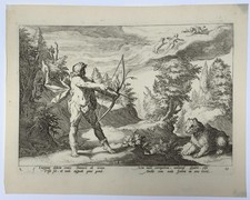 GOLTZIUS Hendrik (d'après) - "Callisto changée en ourse" - Ovide, métamorphose..