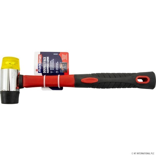 40mm Double Faced Rubber Hammer Nylon Head Tile Window Glazing Mallet Tools