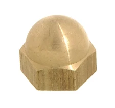 B&P Lamp 8/32F Brass Cap Nut