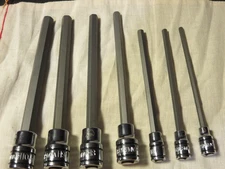 MATCO  ADV 1/4",3/8" DRIVE 7-Pc. Metric long  Hex SOCKET SET 4MM - 10MM NEW