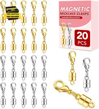 Magnetic Necklace Clasps and Closures 20 PCS Gold and Silver Clasp for Necklaces