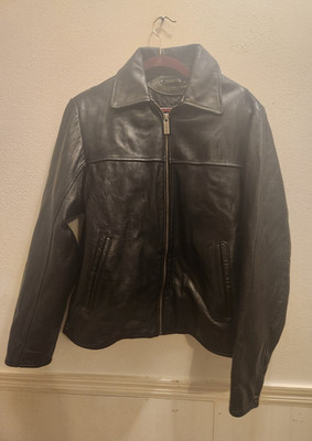 Wilson Leather M. Julian Men's sz M Black Leather Lined Biker Jacket