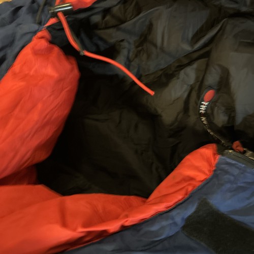 Vtg North Face Goose Down Mummy Sleeping Bag Blue Kazoo 90”x33” Stuff Sack 641g - Picture 4 of 14
