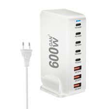 NEW 600W Gan Fast Charge 3.0 USB Type C Fast Charger Mobile 8-Port 5C3A PD Charg