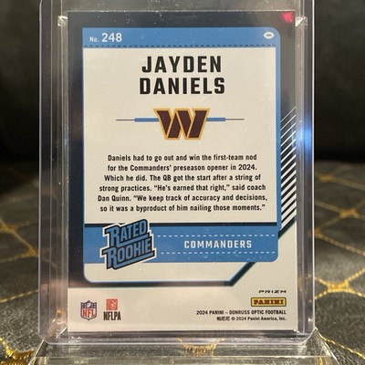 Jayden Daniels 2024 Donruss Optic Rated Rookie Pink Prizm No. 248
