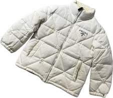 【JUNK】Prada Re Nylon Gabardine Cropped Down Jacket White Size:S Used