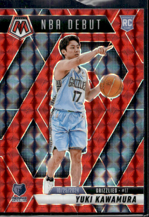 2024-25 Panini Mosaic - NBA Debut Yuki Kawamura #265 Red Mosaic Prizm (RC)