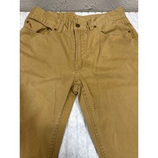Polo Ralph Lauren Mens 32x30 Tan Khaki Cotton 5-Pocket Straight Leg