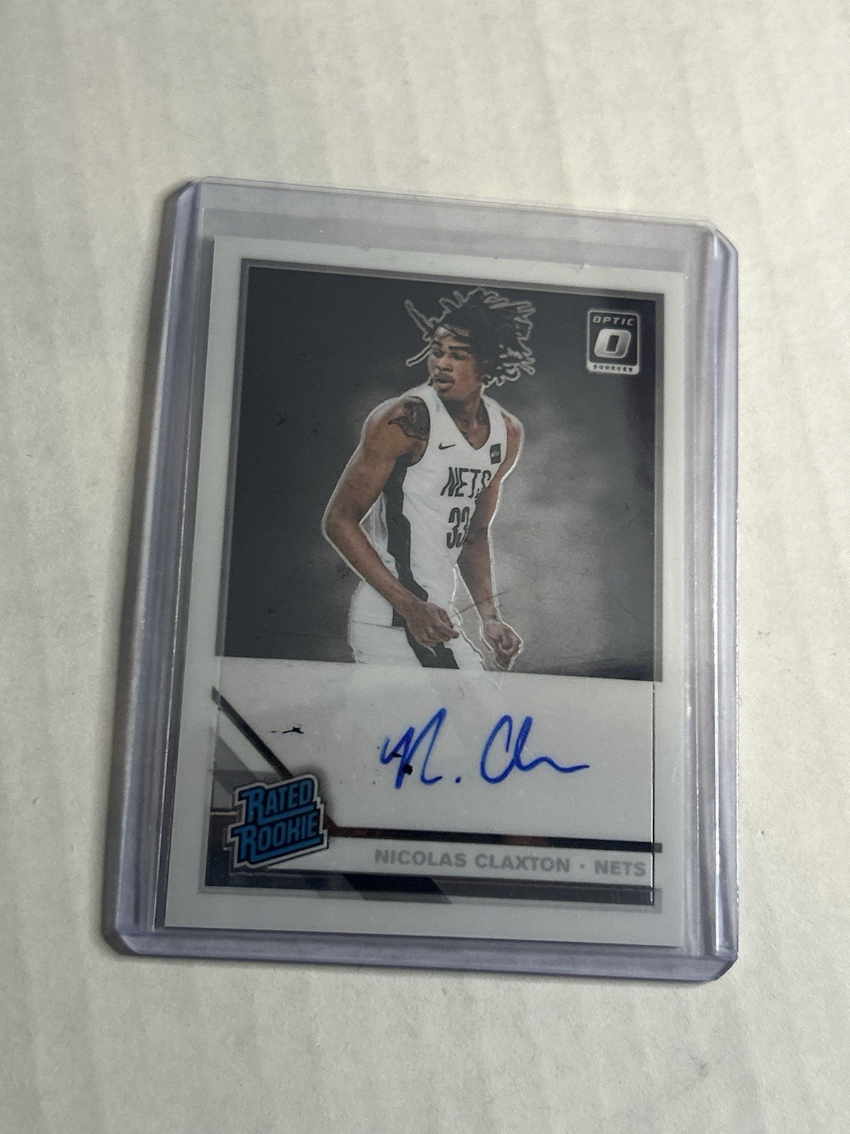 2019-20 Donruss Optic Nicolas Claxton Rated Rookie Signatures RC Auto #171