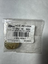 Lucky Line 1-1/4" Brass Tag 2-Hole Pack of 10