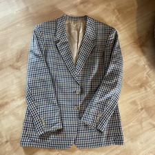 DAKS Tweed Checked Ladies Jacket Blazer Size 14