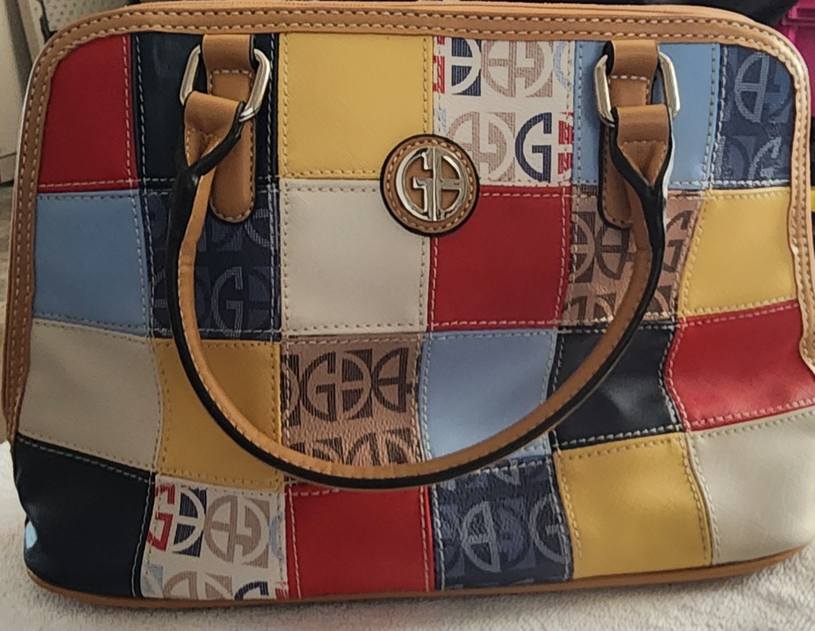 Giani Bernini Women's Patchwork Shoulders Handbag… - image 2