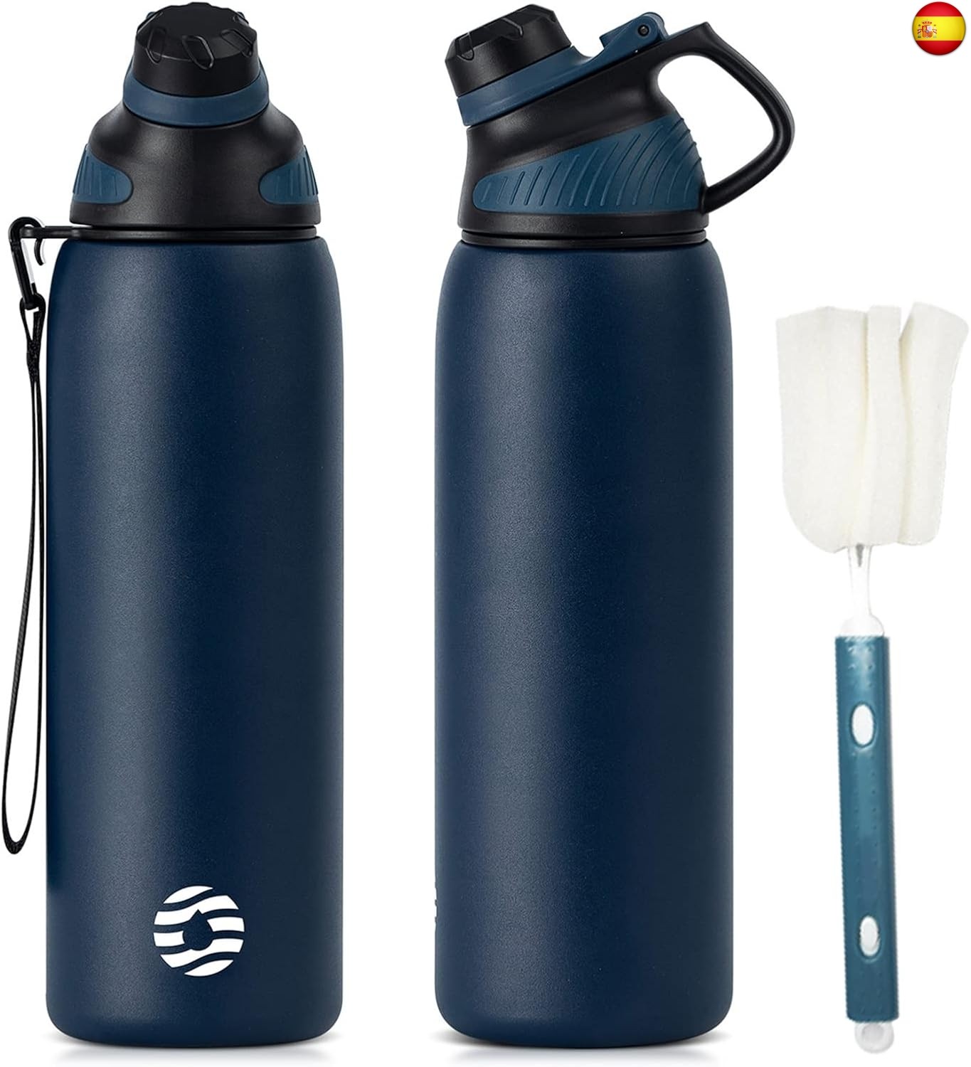 Fjbottle Botella Agua Acero Inoxidable con Tapa Magnética 1L, 800ml, 600ml,