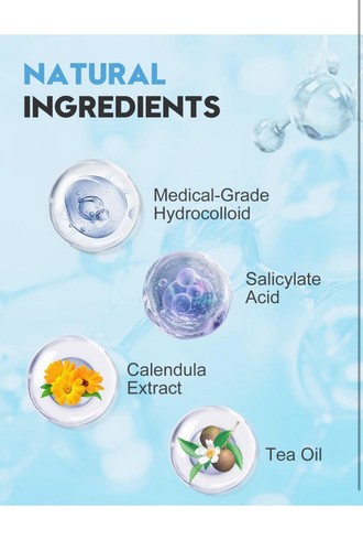 Pickelpflaster, Aknepflaster Hydrokolloid für Gesicht, 255 Stück, 5 verschiedene Größen - Bild 5 von 6