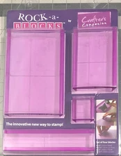 NEW Crafter’s Companion ROCK-A-BLOCKS Set Of 4. $15 Retail. Light Purple.