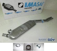 Imasaf Auspuff Mitteltopf+Anbauteile für BMW 3Er E30 325 I+Ix Ohne Kat 1987-1993
