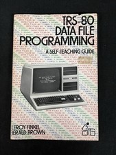 TRS-80 data file programming A Self-teaching guide Finkel/Brown 1983 TPB VG
