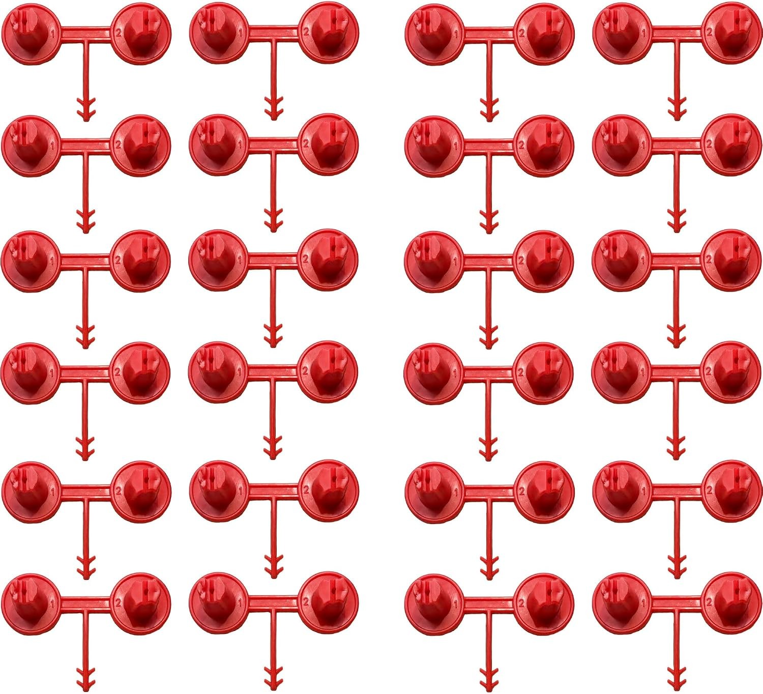 Red Nozzle 24Set (1-2) for Spray Foam Gun, Vertical &Horizontal Precision Wedge