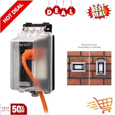 Outdoor Outlet Cover, Single Gang Outdoor Outlet Cover Weatherproof Enclosure ..