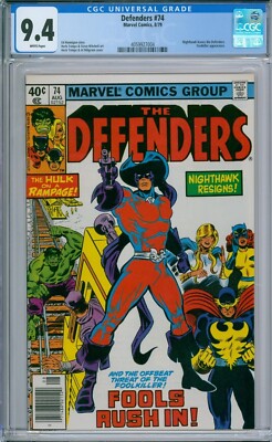 DEFENDERS 74 CGC 9.4 WP NIGHTHAWK New CGC CASE Bronze Age MARVEL COMICS 1979