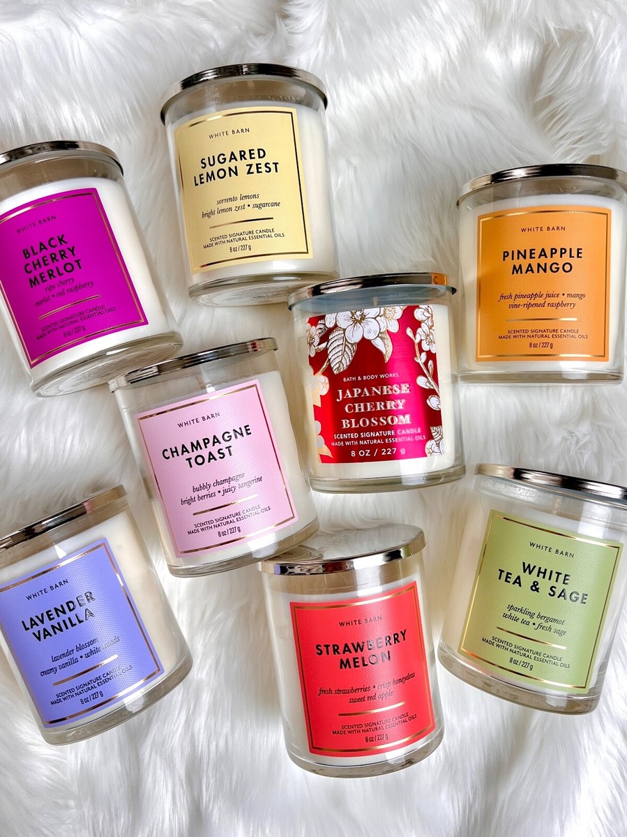 Bath & Body Works Single Wick Candle Jar 8 oz Bath and Body Works