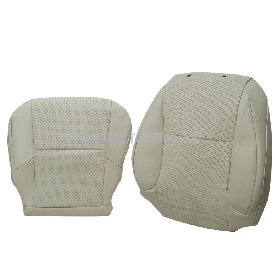 For 2010-2017 Lexus GX460 4-Door Driver Bottom & Back Perforated Seat Cover Tan Foto 4 de 4