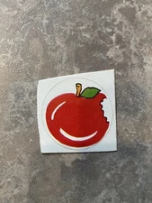 Vintage 80's Scratch 'N Sniff Sticker Apple Bite