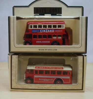 Lledo 1932 AEC Buses - Regent Cinzano & Regal Buckland
