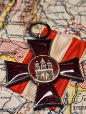 Hanseatenkreuz Hamburg Emaile mit Bandst&uuml;ck Orden