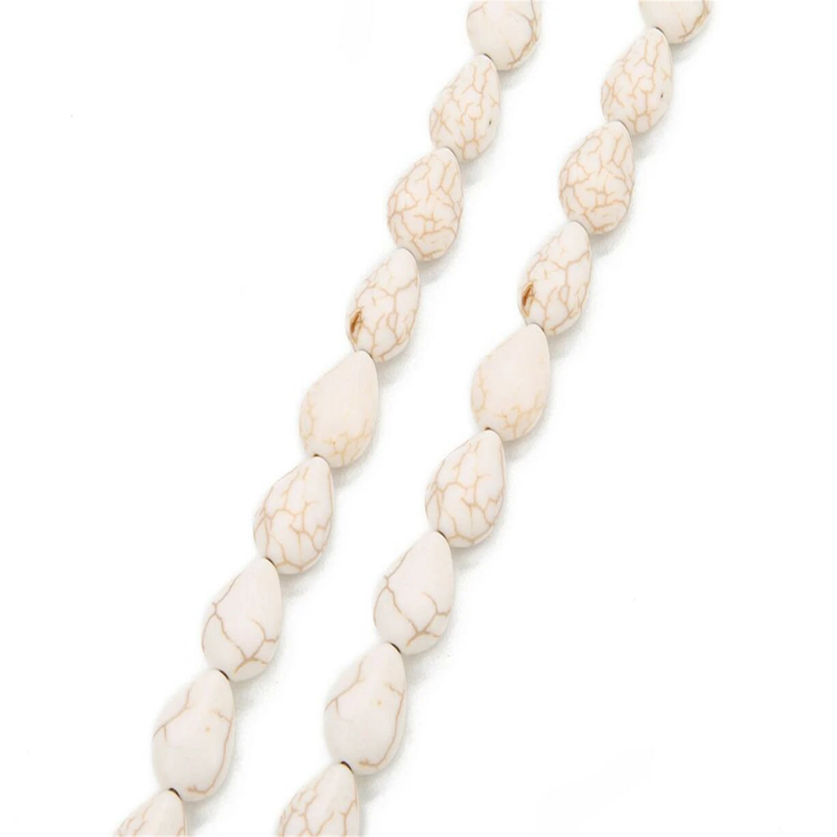 1pcs 17X13MM drops of white turquoise loose beads 15 inches