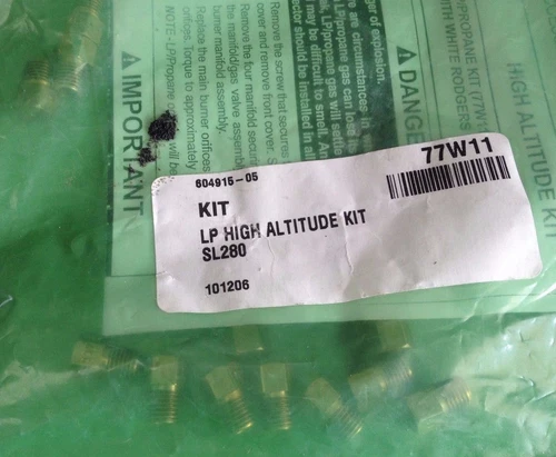 White Rodgers LP to Nat.Gas High Altitude Conversion Kit 77W11 92-1011 for 36G/J
