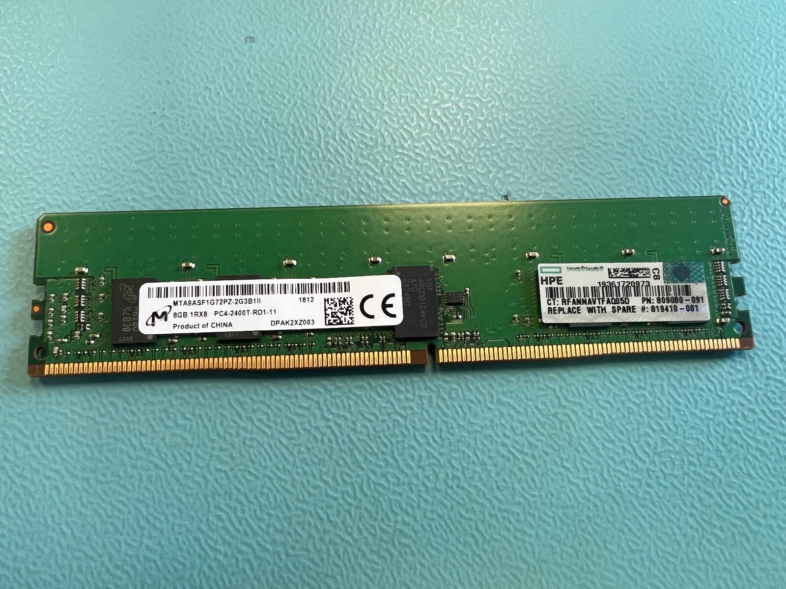 807956 001 Battery HP 8GB PC4-2666V-R Server Memory - Part #840755