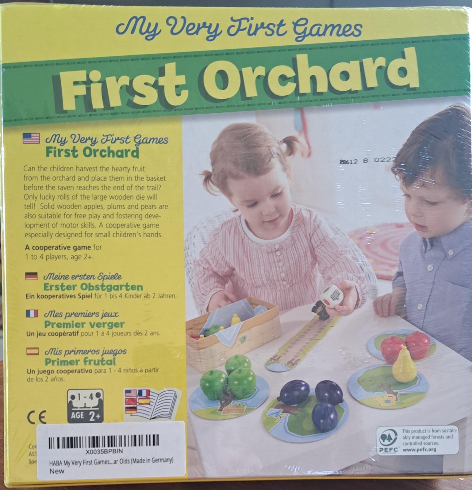 Haba First Orchard childrens board game, new, ages 2+
