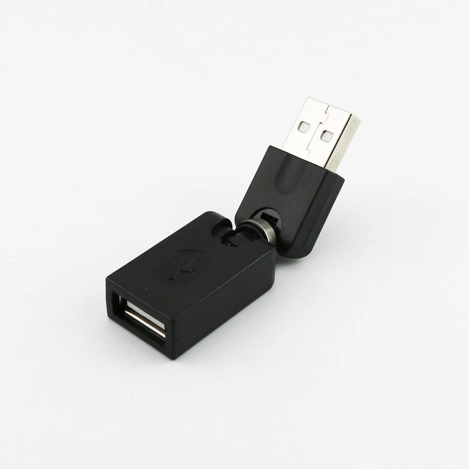1pcs 360 Degree Rotate Swivel Angle USB 2.0 A Male to A Female Adapter Connector - Image 4 of 4