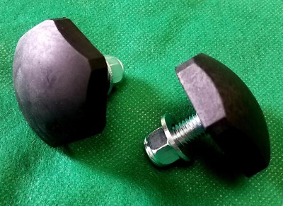  Universal Button Head Style Bump Stops Black  Set of 2 