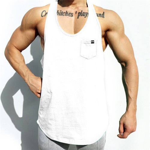 Camiseta Hombre Sin Mangas Correr Entrenamiento Suelto Transpirable Chaleco Ropa Fitness - Imagen 2 de 11