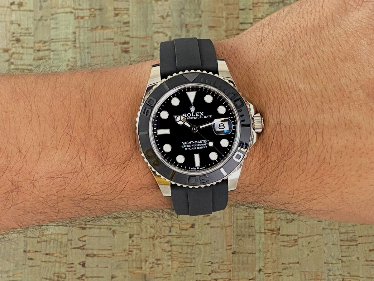 ʀɪʟʟ ౨ৎ .• Rolex 226659 Yacht-Master 42mm White Gold Oysterflex Black