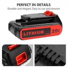 replace for Black and Decker 20 Volt MAX Lithium LBXR20 LB20 Battery / Charger