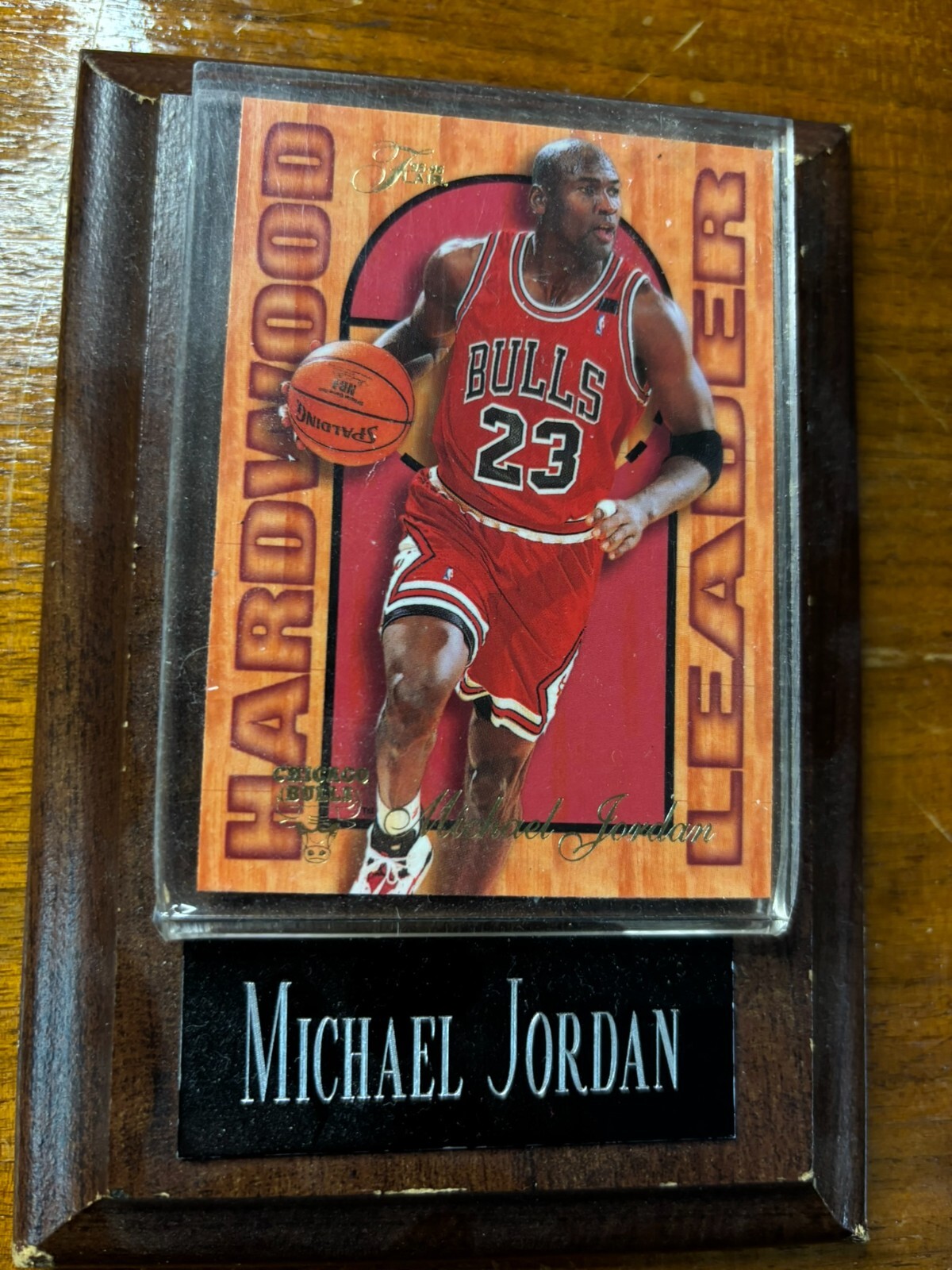 1995-96 Fleer - Flair Hardwood Leader #4 Michael Jordan Plaque