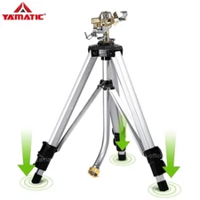 YAMATIC 36" Impact Sprinkler with Tripod Base Brass Head Large Area