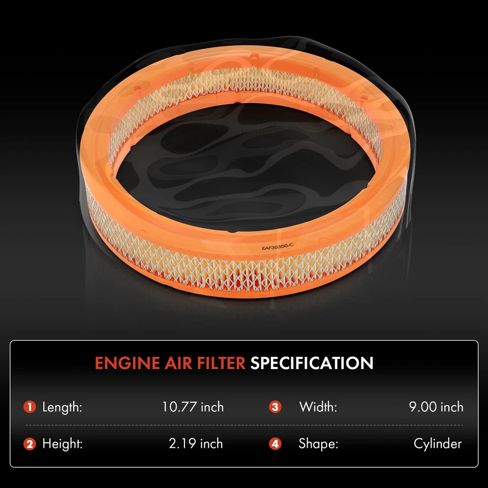 Filtro de aire del motor para F-100 1969-1979 F-150 F-250 F-350 Bronco E-100 Econoline Foto 2 de 4