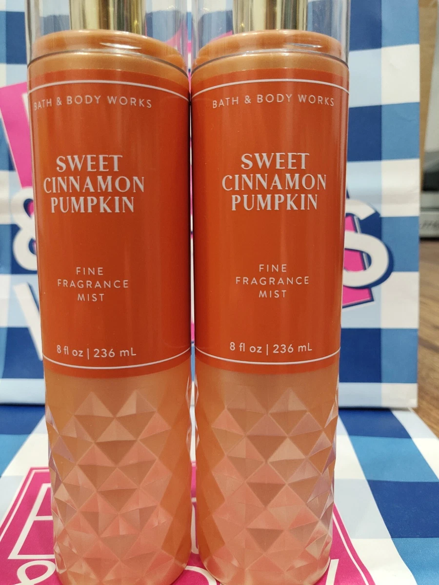 NEW Sweet Cinnamon Pumpkin Fragrance Mist Bath Body Works Set of
