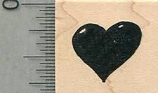 Small Heart Rubber Stamp A36215 WM
