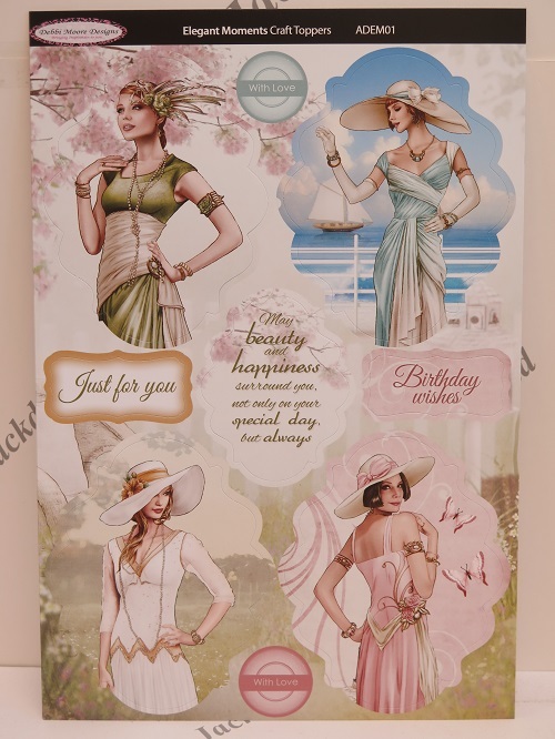 Debbi Moore Elegant Moments Sentiments Die Cuts Toppers 6 x A4 AM844
