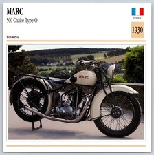 MARC 500 Chaise Type O 1930 France Edito Service Atlas Motorcycle Card